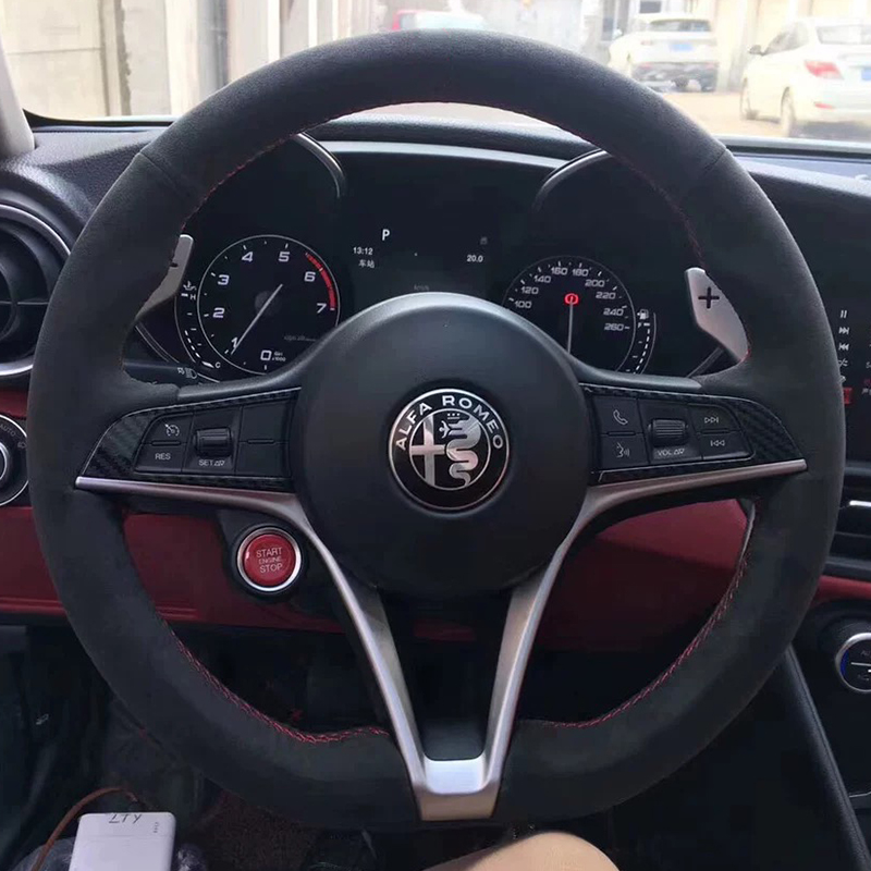Для Alfa Romeo Giulia Stelvio  – обзор и цена Car Steering Wheel Cover Anti Slip Breathable
